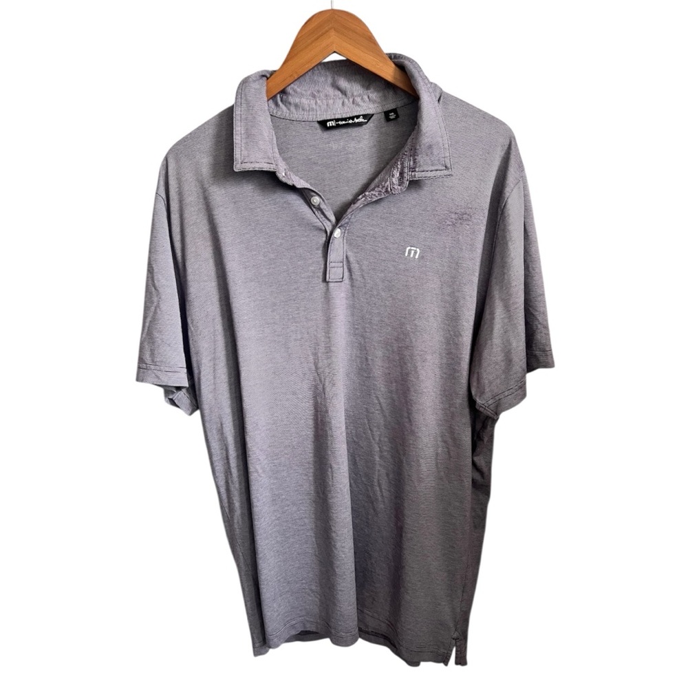 TRAVIS MATHEW Men's 2XL XXL Pima Cotton Blend Purple Performance Golf Polo Shirt